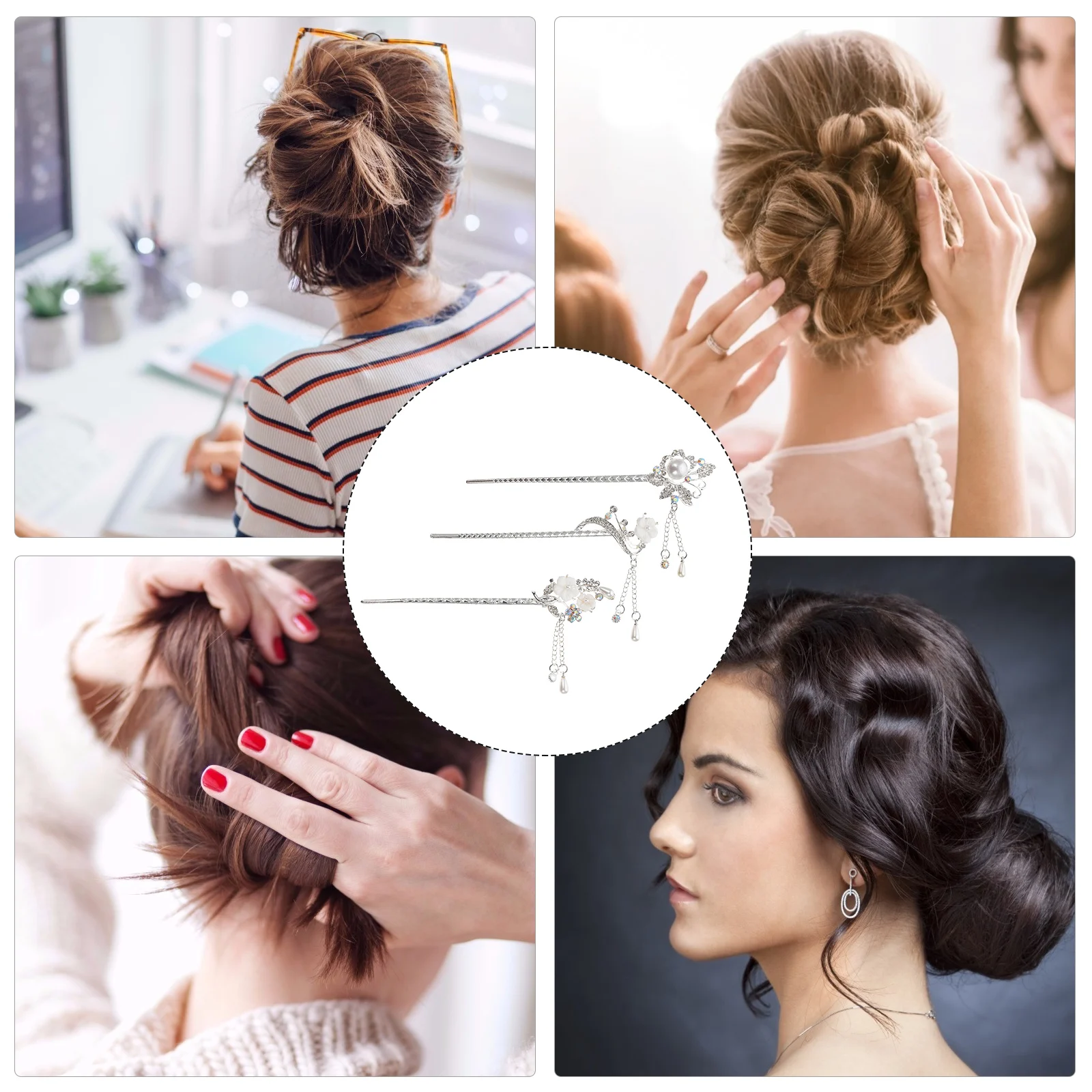 3 Pcs Vintage Hairpin Headdress Flower Sticks Chinese Bun Pins Retro Classical Diy Decorative
3 Pcs Vintage Hairpin Headdress Flower Sticks Chinese Bun Pins Retro Classical Diy Decorative