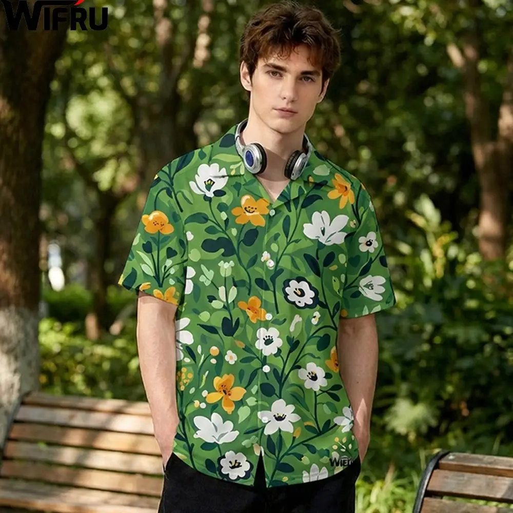 Floral Plant-Themed Vacation Beach Shirt Y2K Summer Casual Breathable Party Top Men's Women's Collared Hawaiian Holiday Outfit
Floral Plant-Themed Vacation Beach Shirt Y2K Summer Casual Breathable Party Top Men's Women's Collared Hawaiian Holiday Outfit
