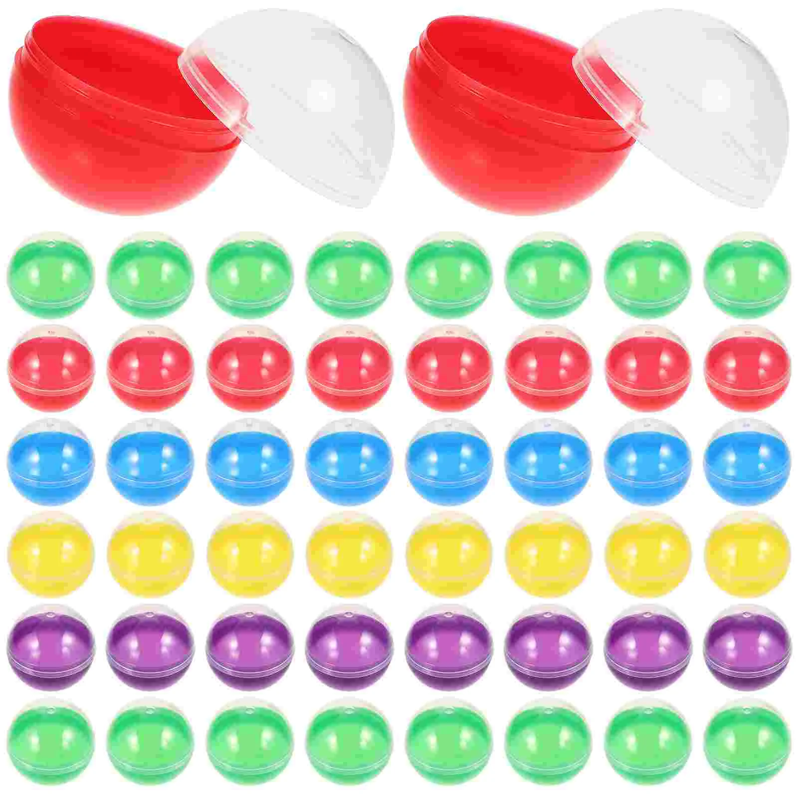 60 Pcs 50pc Colorful Translucent Shell Vending Machine Fillable Ball Toy Balls Twisted Capsules Container Eggs
60 Pcs 50pc Colorful Translucent Shell Vending Machine Fillable Ball Toy Balls Twisted Capsules Container Eggs