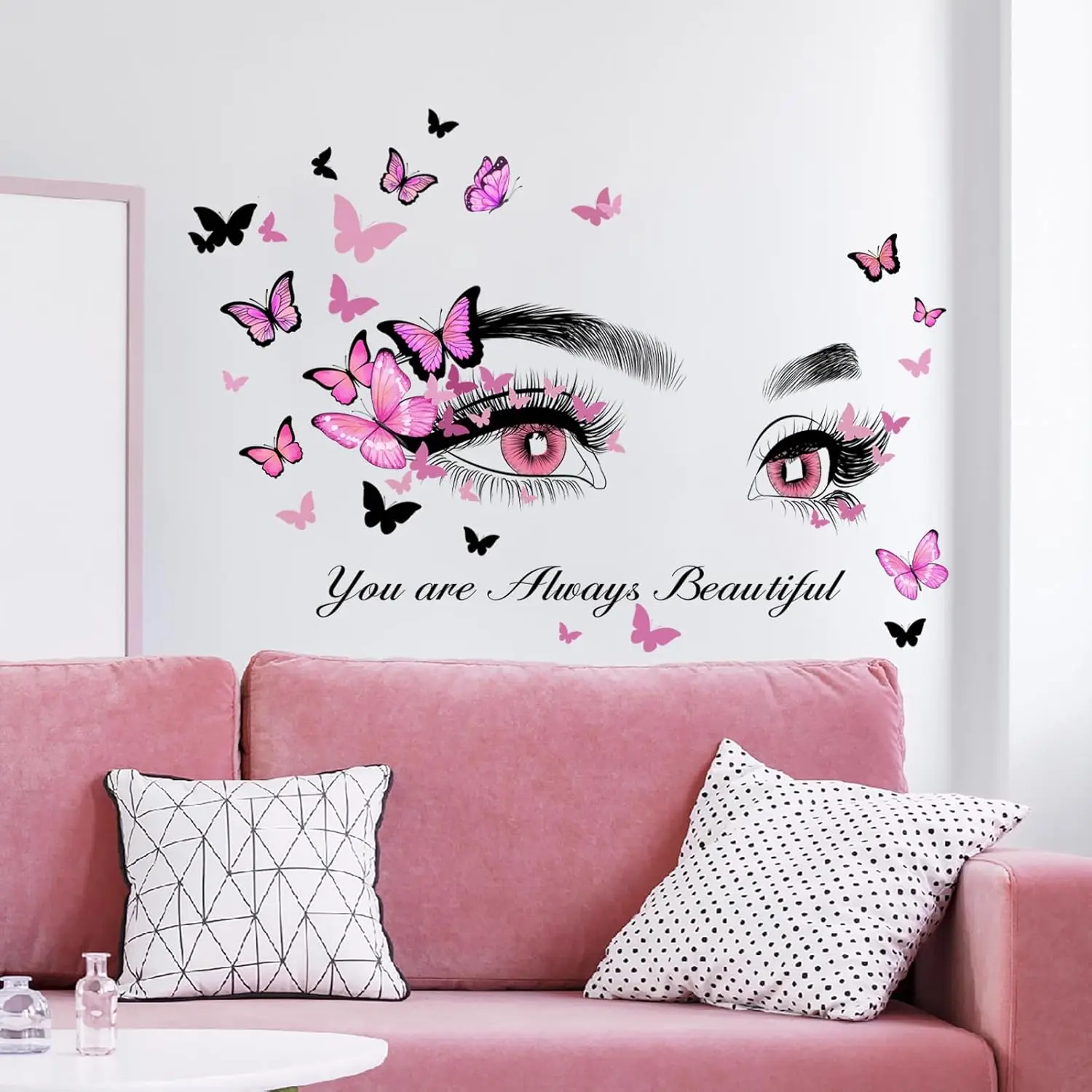 Butterfly Eyes Wall Stickers for Bedroom Living Room Decor with Quote
Butterfly Eyes Wall Stickers for Bedroom Living Room Decor with Quote