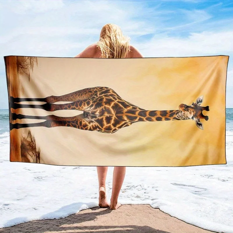 Giraffe Beach Towel - Quick Dry, Soft & Lightweight, Modern Giraffe Print Design for Travel, Swimming, Camping & Sports
Giraffe Beach Towel - Quick Dry, Soft & Lightweight, Modern Giraffe Print Design for Travel, Swimming, Camping & Sports