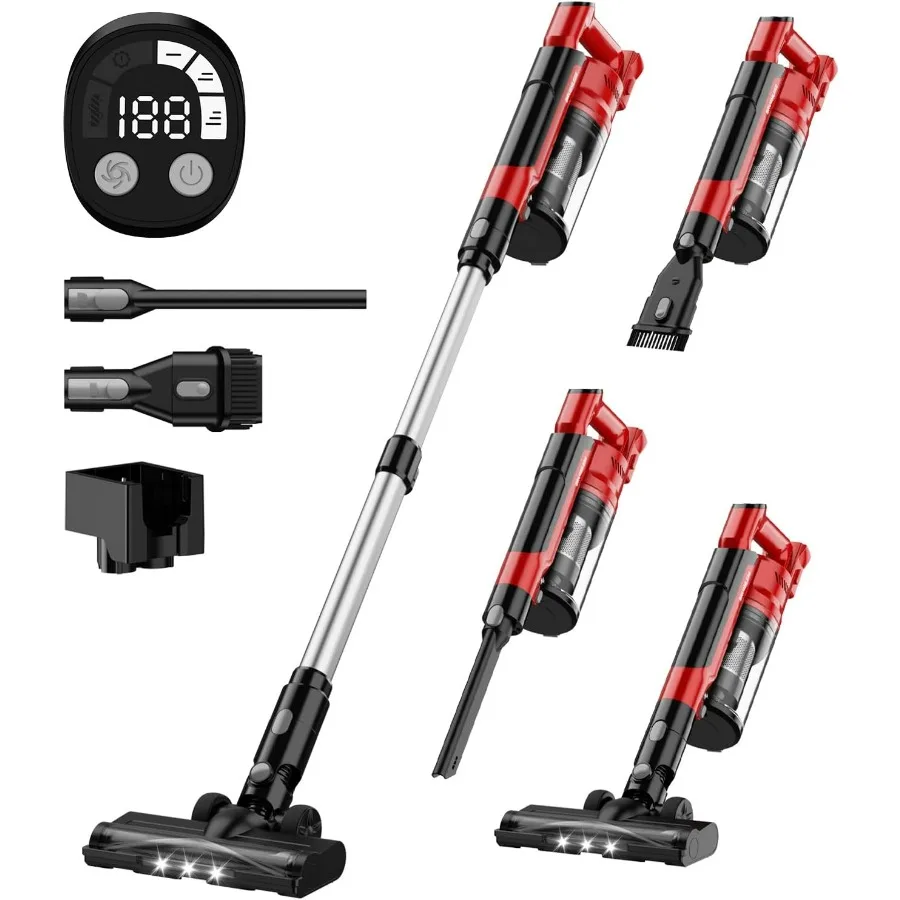 350W Cordless Vacuum Cleaner for Milwaukee M18 Battery, 35kPa Brushless Lightweight Stick Vacuum with 3 Mode Suction, 6 in 1 Sti
350W Cordless Vacuum Cleaner for Milwaukee M18 Battery, 35kPa Brushless Lightweight Stick Vacuum with 3 Mode Suction, 6 in 1 Sti