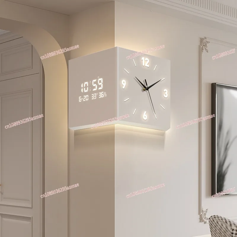 Living room corner clock electronic clock modern simple double-sided wall corner wall
Living room corner clock electronic clock modern simple double-sided wall corner wall