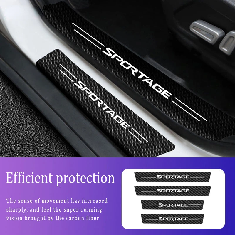 4pcs Car Door Threshold Scuff Plate Carbon Fiber Sill Protector Stickers For Sportage Auto Door Entry Pedal Guards.
4pcs Car Door Threshold Scuff Plate Carbon Fiber Sill Protector Stickers For Sportage Auto Door Entry Pedal Guards.