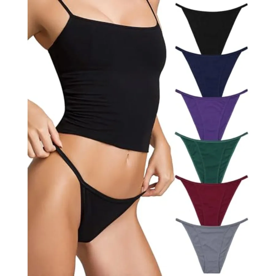 LEVAO Cotton Underwear for Women-Plus Size String Bikini Panties-Low Waist Cheeky Underwear-High Cut Stretch Ladies Briefs
LEVAO Cotton Underwear for Women-Plus Size String Bikini Panties-Low Waist Cheeky Underwear-High Cut Stretch Ladies Briefs