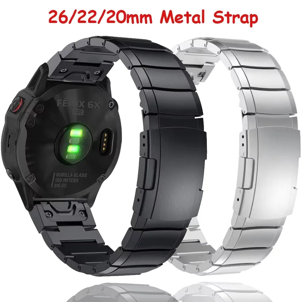 26/22/20mm Metal watch strap For Garmin Tactix8 51/47mm Fenix 8 51/47/43mm Stainless Steel Quick fit Connector For Fenix 7X 7S
26/22/20mm Metal watch strap For Garmin Tactix8 51/47mm Fenix 8 51/47/43mm Stainless Steel Quick fit Connector For Fenix 7X 7S