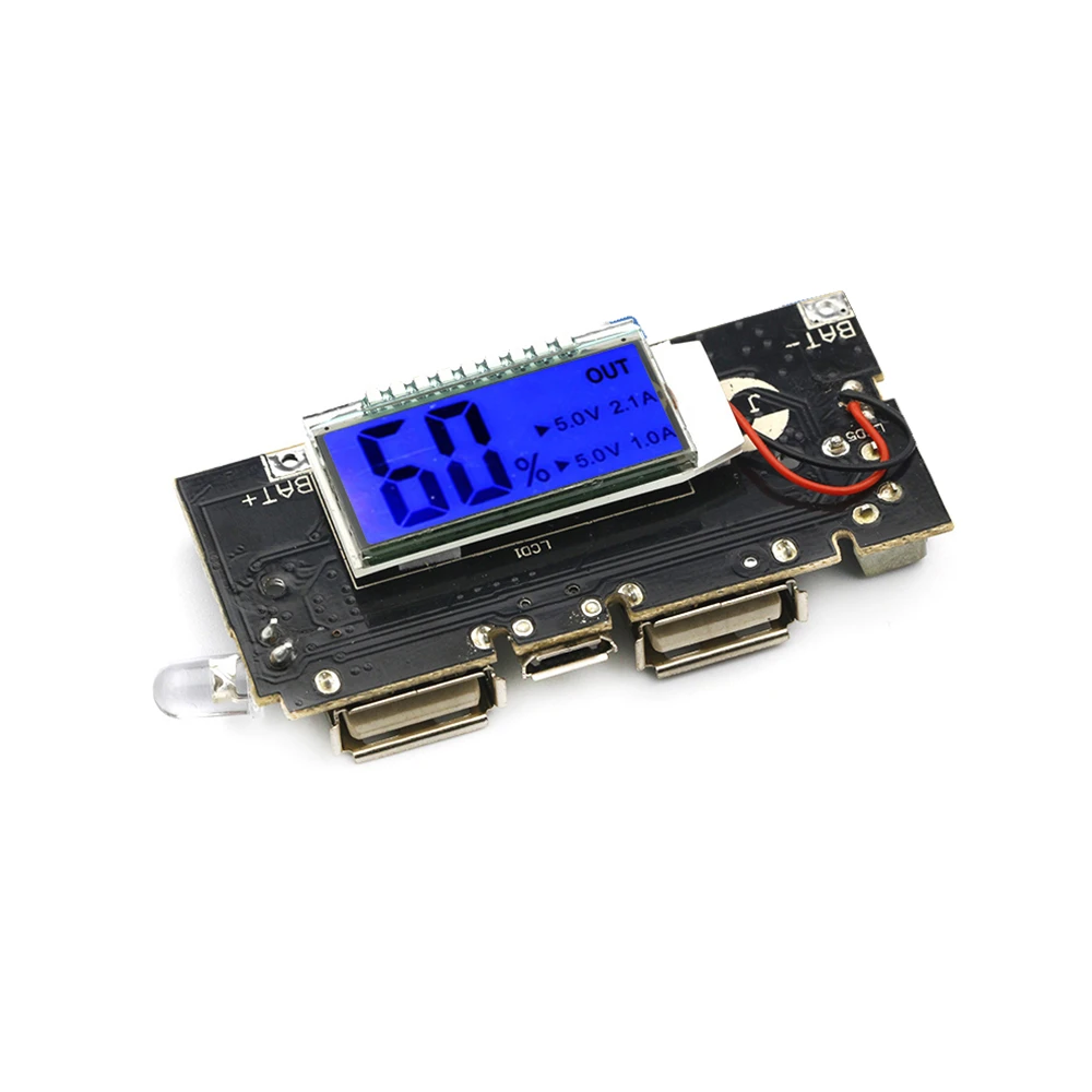 Digital LCD Charging Module Automatic Protection Dual USB 5V 1A 2.1A Mobile Power Bank 18650 Lithium Battery Charger Board
Digital LCD Charging Module Automatic Protection Dual USB 5V 1A 2.1A Mobile Power Bank 18650 Lithium Battery Charger Board