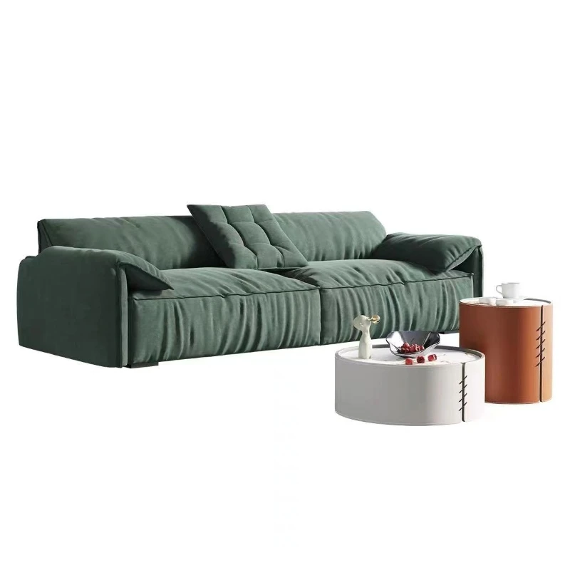 Elephant ear sofa living room simple modern small apartment fabric cream wind straight row Italian new model
Elephant ear sofa living room simple modern small apartment fabric cream wind straight row Italian new model