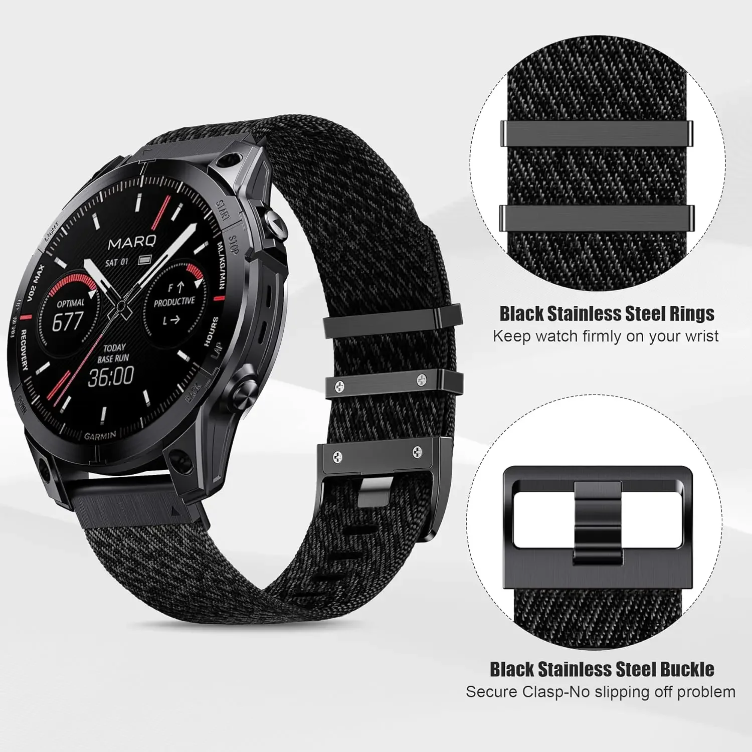 26mm 22mm Nylon Steel buckle Watch Band For Garmin Fenix 7X 6X Pro 7 8 6 6X 5X 5 Plus/epix Pro 47mm Plus Quick Fit Strap
26mm 22mm Nylon Steel buckle Watch Band For Garmin Fenix 7X 6X Pro 7 8 6 6X 5X 5 Plus/epix Pro 47mm Plus Quick Fit Strap