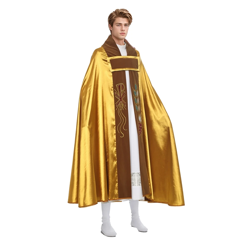 Purple Priest Cloak Cope Pastor Father Cape Catholic Church Costume
Purple Priest Cloak Cope Pastor Father Cape Catholic Church Costume