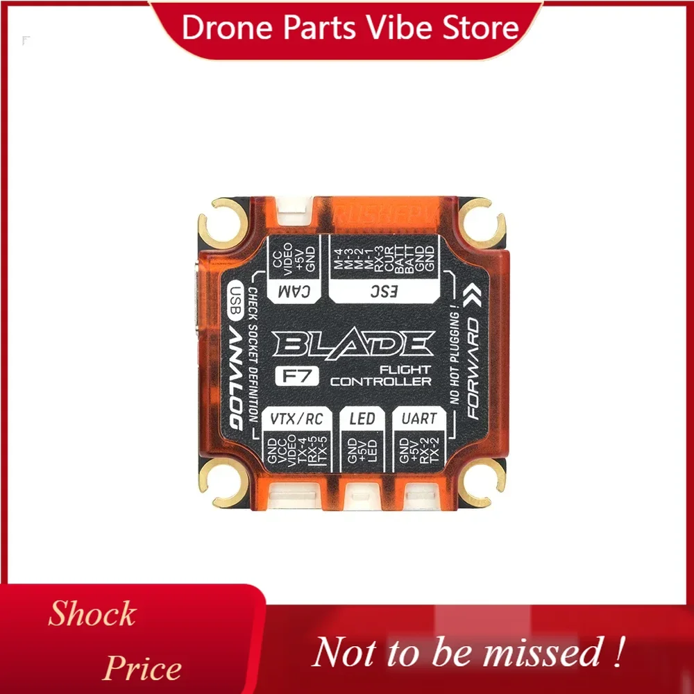 DP RUSHFPV BLADE V2 Stack - F722 Analog & Digital FC & Extreme 60A 128K BLHELI AM32 4in1 ESC for FPV Racing & Freestyle Drone
DP RUSHFPV BLADE V2 Stack - F722 Analog & Digital FC & Extreme 60A 128K BLHELI AM32 4in1 ESC for FPV Racing & Freestyle Drone
