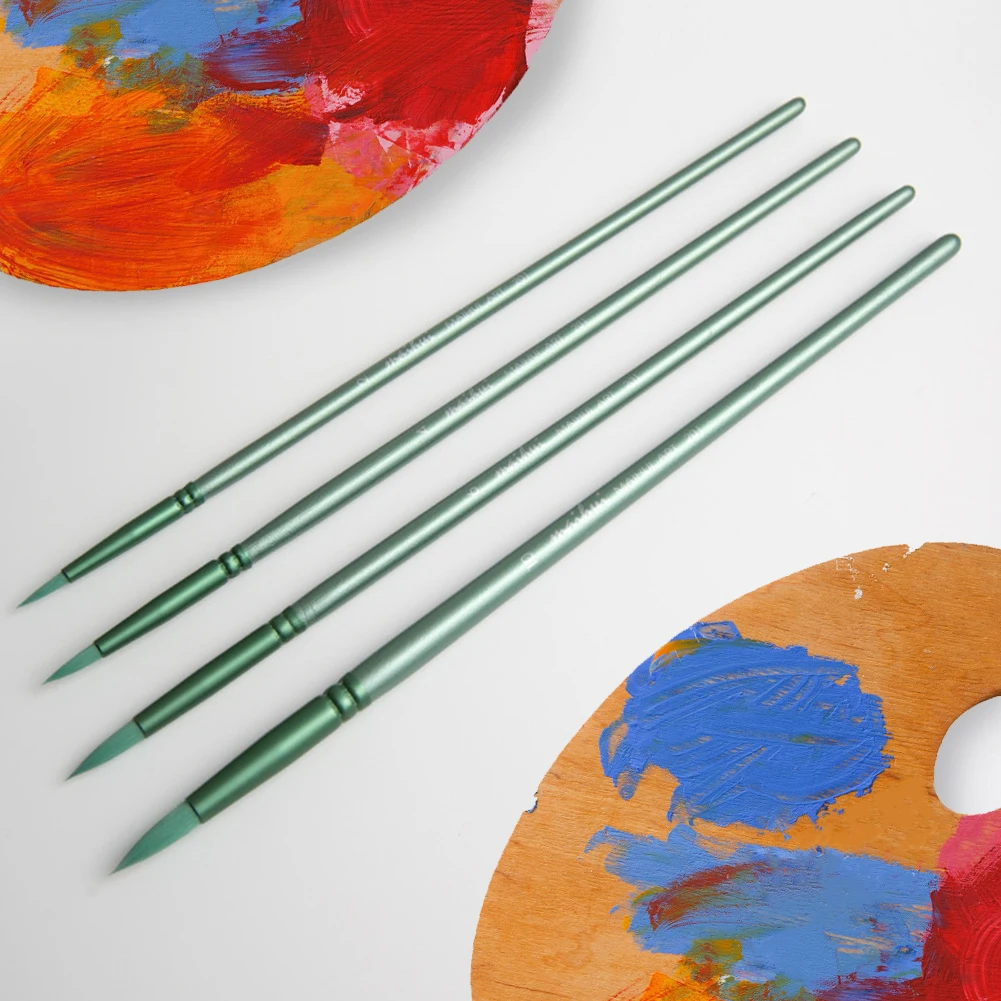 Набор кистей для акварели (4/6 шт.): кисти с заостренным концом и плоским наконечником с длинной ручкой для миниатюрных моделей
Набор кистей для акварели (4/6 шт.): кисти с заостренным концом и плоским наконечником с длинной ручкой для миниатюрных моделей