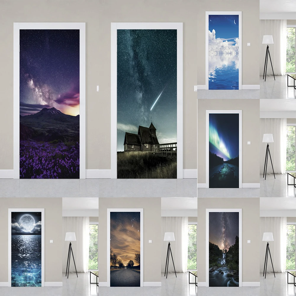 Late Night Starry Sky Door Sticker Removable Vinyl Stars View Home Apartment Door Renovation Decorative Painting Mural Stickers
Late Night Starry Sky Door Sticker Removable Vinyl Stars View Home Apartment Door Renovation Decorative Painting Mural Stickers