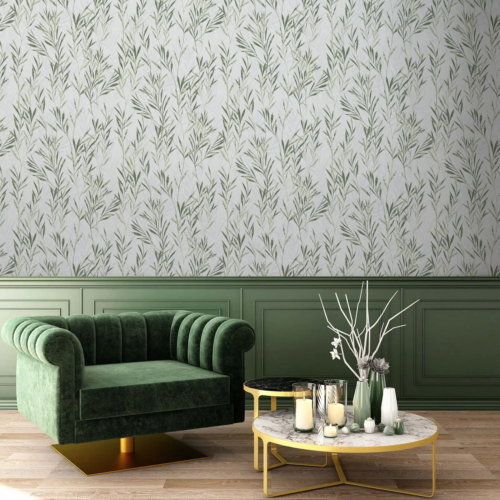 Green Leaves Wallpaper Peel and Stick, Elegant Leaf Vintage Wall Mural For Room Decoration, Self-adhesive Or Traditional Papers
Green Leaves Wallpaper Peel and Stick, Elegant Leaf Vintage Wall Mural For Room Decoration, Self-adhesive Or Traditional Papers