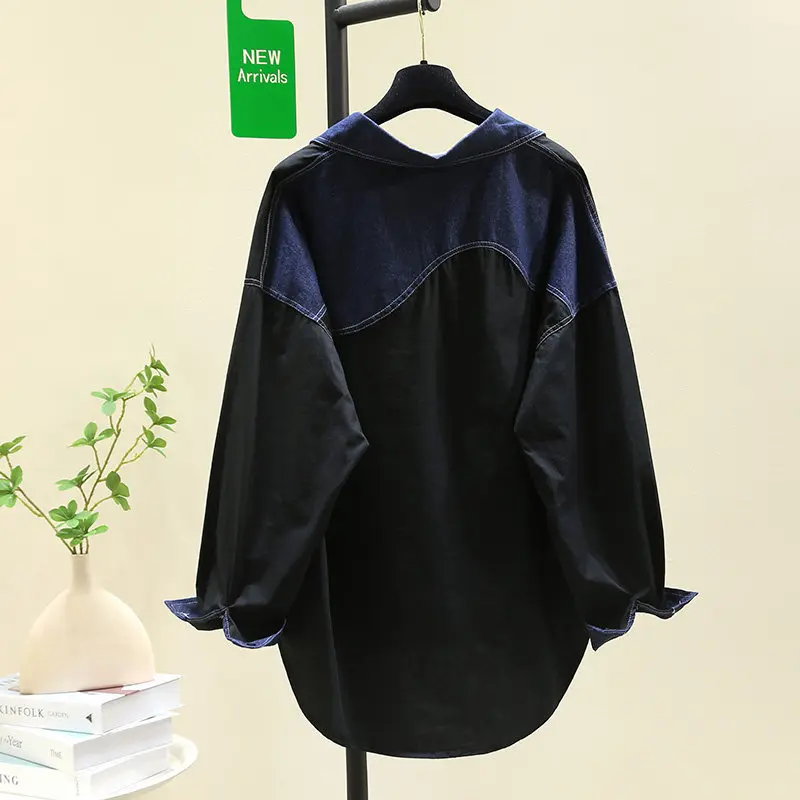 SuperAen Denim Patchwork Loose Casual Shirt for Women 2026 Spring New Design Korean Style Long-Sleeved Top Shirts
SuperAen Denim Patchwork Loose Casual Shirt for Women 2026 Spring New Design Korean Style Long-Sleeved Top Shirts