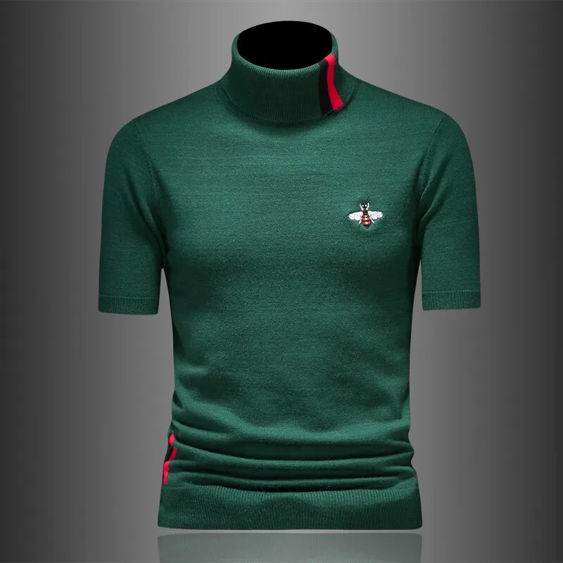 Мужской вязаный свитер из смесовой шерсти с вышивкой и высоким воротником, модный зимний брендовый свитер для молодежи
Мужской вязаный свитер из смесовой шерсти с вышивкой и высоким воротником, модный зимний брендовый свитер для молодежи