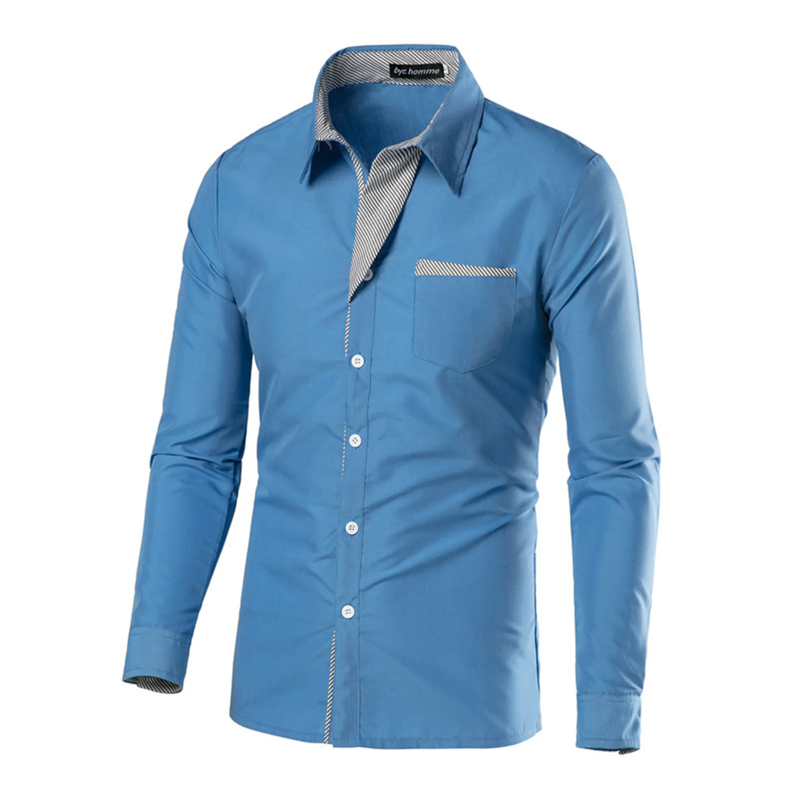 Business Solid Color Men's Lapel Shirt Slim Fit Long Sleeve Shirts Casual Shirts for Wedding Work Meeting Office Formal
Business Solid Color Men's Lapel Shirt Slim Fit Long Sleeve Shirts Casual Shirts for Wedding Work Meeting Office Formal