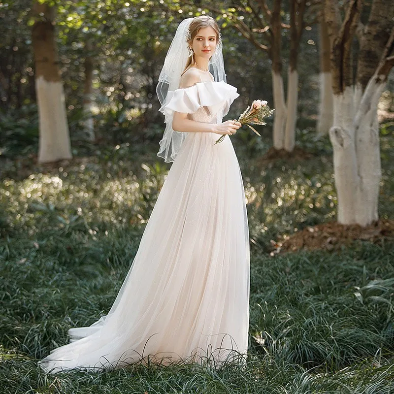 French Light Strapless Sweep Train Little Wedding Dress 2023 New Bride Strap Small Bow Hostress Performance Auto Show Plus Size
French Light Strapless Sweep Train Little Wedding Dress 2023 New Bride Strap Small Bow Hostress Performance Auto Show Plus Size