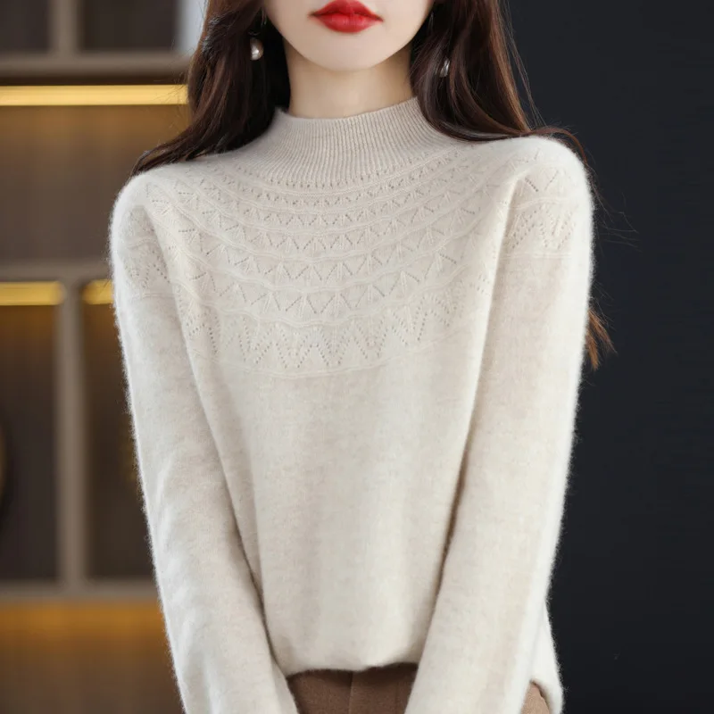 Autumn Winter Sweater Woman Thick Warm Bottoming Shirts Mock Neck Basic Knitwear Womens Pullovers Korean Fashion Jumper Knit Top
Autumn Winter Sweater Woman Thick Warm Bottoming Shirts Mock Neck Basic Knitwear Womens Pullovers Korean Fashion Jumper Knit Top