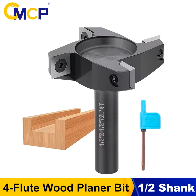 CMCP 4-Flute CNC Spoilboard Surfacing Router Bit 1/2 Shank 2-1/2 Cutting Diameter Wood Planer Bit Insert Carbide Milling Cutter
CMCP 4-Flute CNC Spoilboard Surfacing Router Bit 1/2 Shank 2-1/2 Cutting Diameter Wood Planer Bit Insert Carbide Milling Cutter