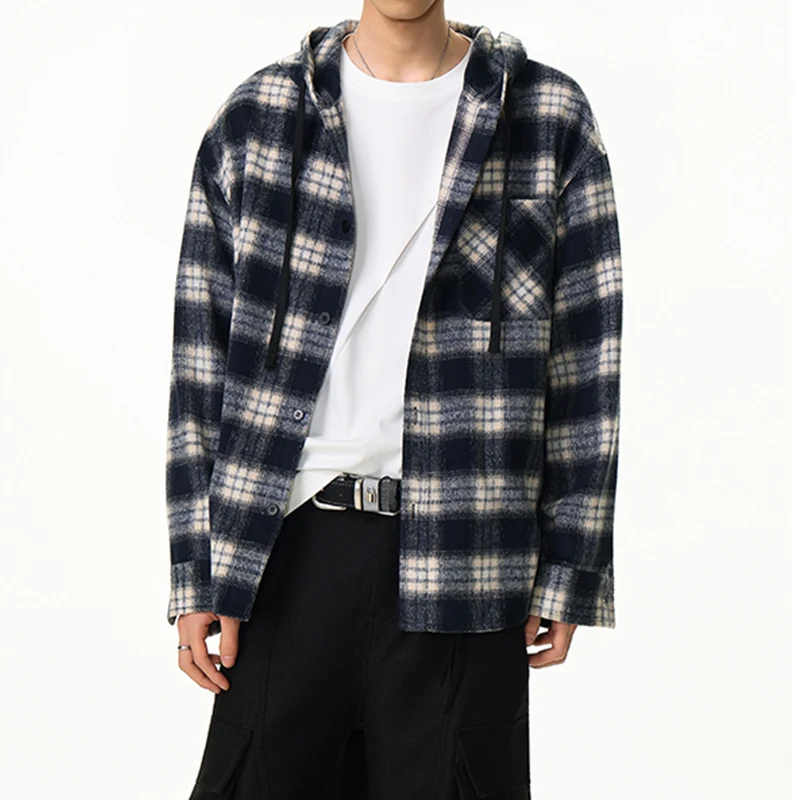 New Men's Autumn Loose Casual Thick Plaid Loose Casual Hooded Cargo Shirt Coat Women Oversize Shirts Jacket Cityboy Blouses
New Men's Autumn Loose Casual Thick Plaid Loose Casual Hooded Cargo Shirt Coat Women Oversize Shirts Jacket Cityboy Blouses