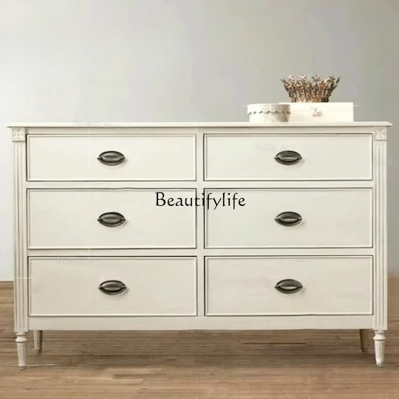 American rural pastoral bedside storage cabinet Solid wood porch storage oak dining side cabinet
American rural pastoral bedside storage cabinet Solid wood porch storage oak dining side cabinet