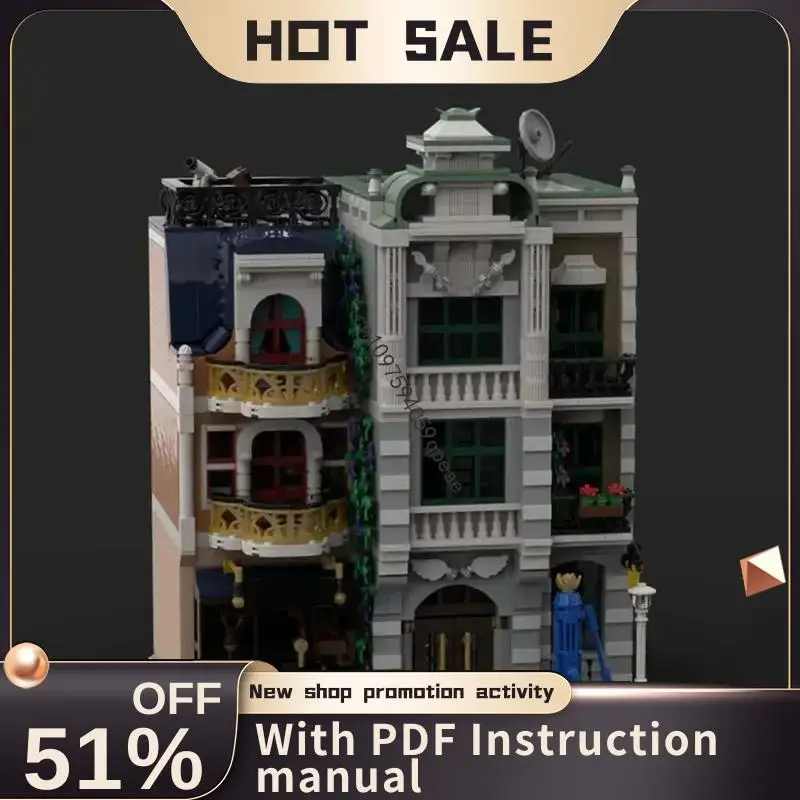 New 4054Pcs Moc European Medieval Street View Classicist Tenement House Model Diy Creative Idea Toy Birthday Gift Building Block
New 4054Pcs Moc European Medieval Street View Classicist Tenement House Model Diy Creative Idea Toy Birthday Gift Building Block