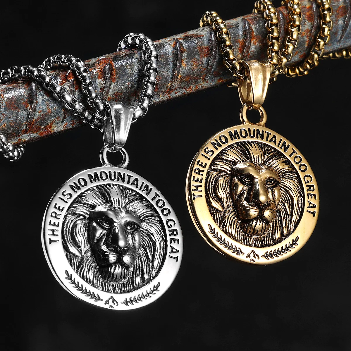 Inspirational Lion Head Coin Men Necklace Stainless Steel Pendant Chain Male Punk Quote Jewelry Accessories Gifts Daily Wear
Inspirational Lion Head Coin Men Necklace Stainless Steel Pendant Chain Male Punk Quote Jewelry Accessories Gifts Daily Wear