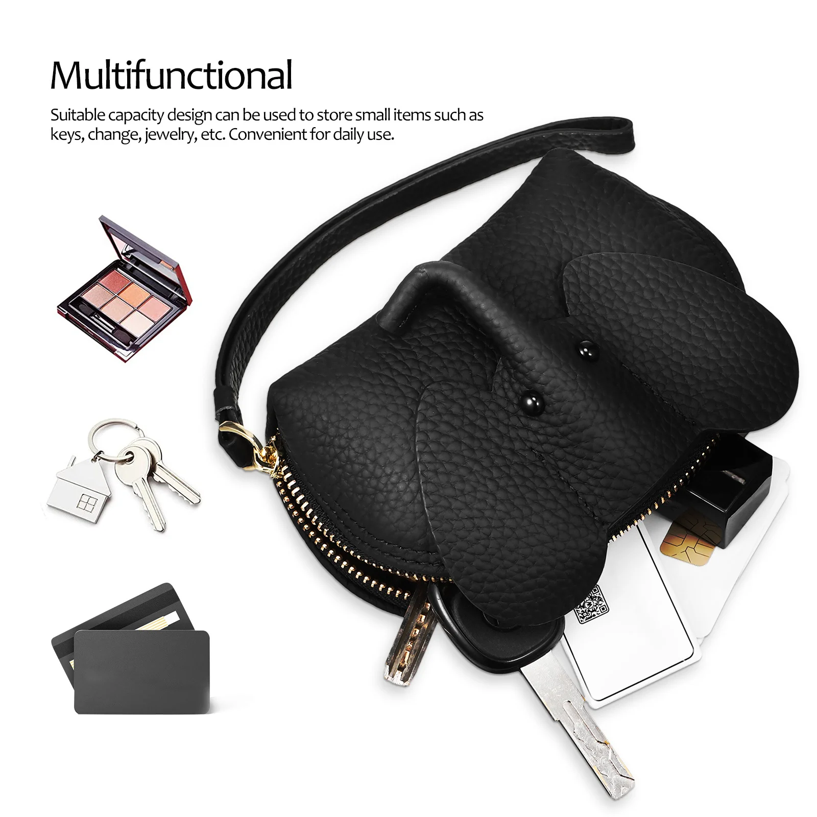 Small Elephant Purse Zipper Closure Coin Wallet for Women Compact Makeup Tool Organizer Cute Animal Design Reliable Daily
Small Elephant Purse Zipper Closure Coin Wallet for Women Compact Makeup Tool Organizer Cute Animal Design Reliable Daily