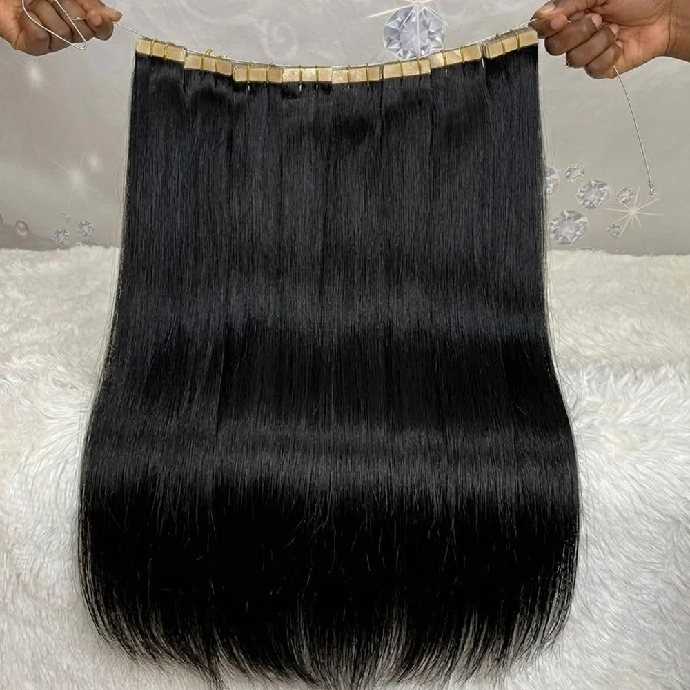 20 22 Inch Invisible Tape In Extensions 100% Human Hair Seamless Pu Skin No Weft Hair Extensions Natural Black Color Adhesives Tape-Ins Extension 21pcs/pack
20 22 Inch Invisible Tape In Extensions 100% Human Hair Seamless Pu Skin No Weft Hair Extensions Natural Black Color Adhesives Tape-Ins Extension 21pcs/pack