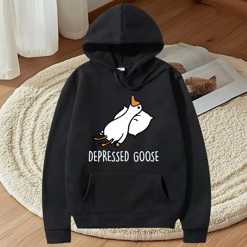 Depressed Goose Funny Graphic hoodie men women fashion cool vintage Long sleeve Sweatshirt with print oversized hoodie unisex
Depressed Goose Funny Graphic hoodie men women fashion cool vintage Long sleeve Sweatshirt with print oversized hoodie unisex