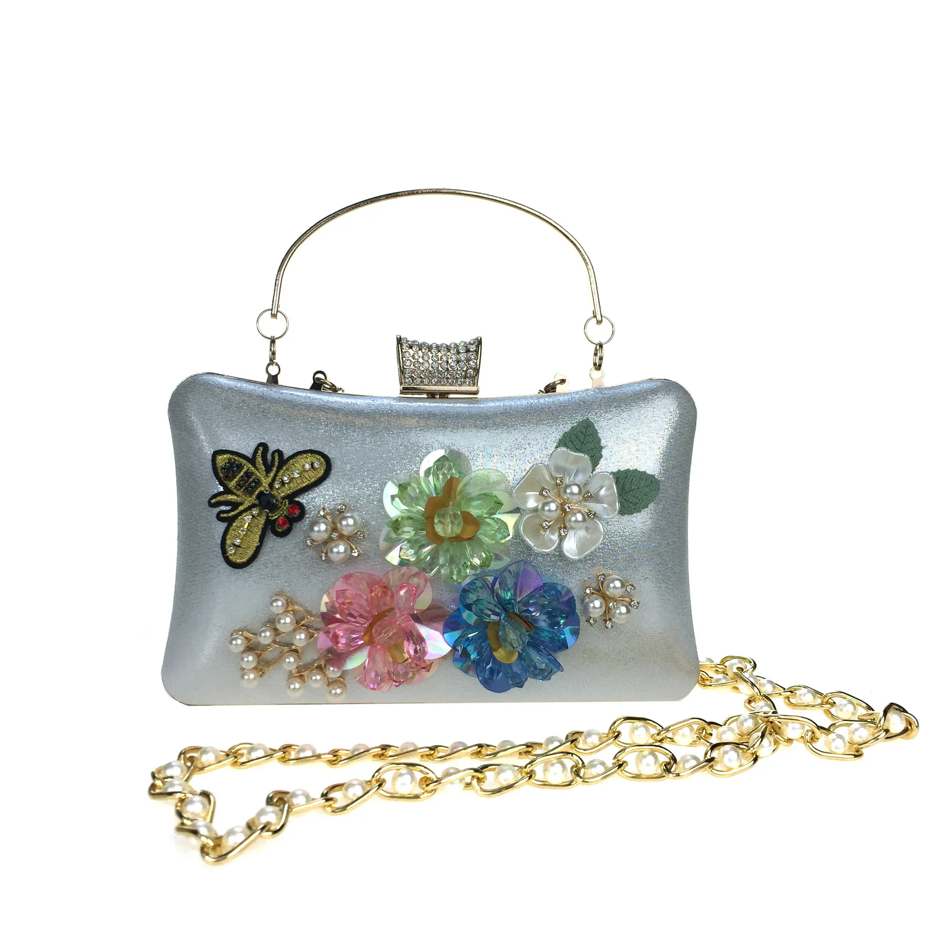 Handmade Colorful Beads Beaded Flower Dinner Bag, Featuring Three - Dimensional Flower Design With Pearl Bee And Diamond Accents
Handmade Colorful Beads Beaded Flower Dinner Bag, Featuring Three - Dimensional Flower Design With Pearl Bee And Diamond Accents