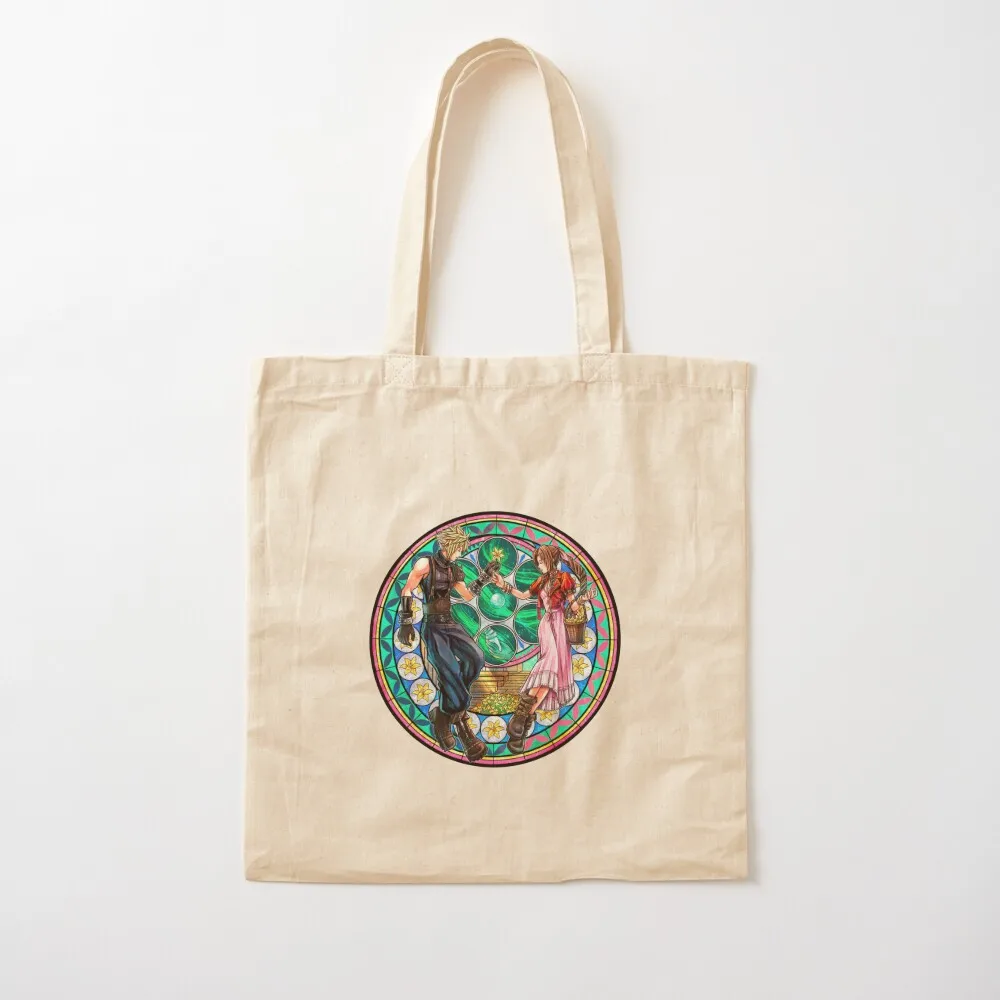Cloud and Aerith Stained Glass Tote Bag foldable reusable bag Large bags for women Canvas Tote Bag
Cloud and Aerith Stained Glass Tote Bag foldable reusable bag Large bags for women Canvas Tote Bag