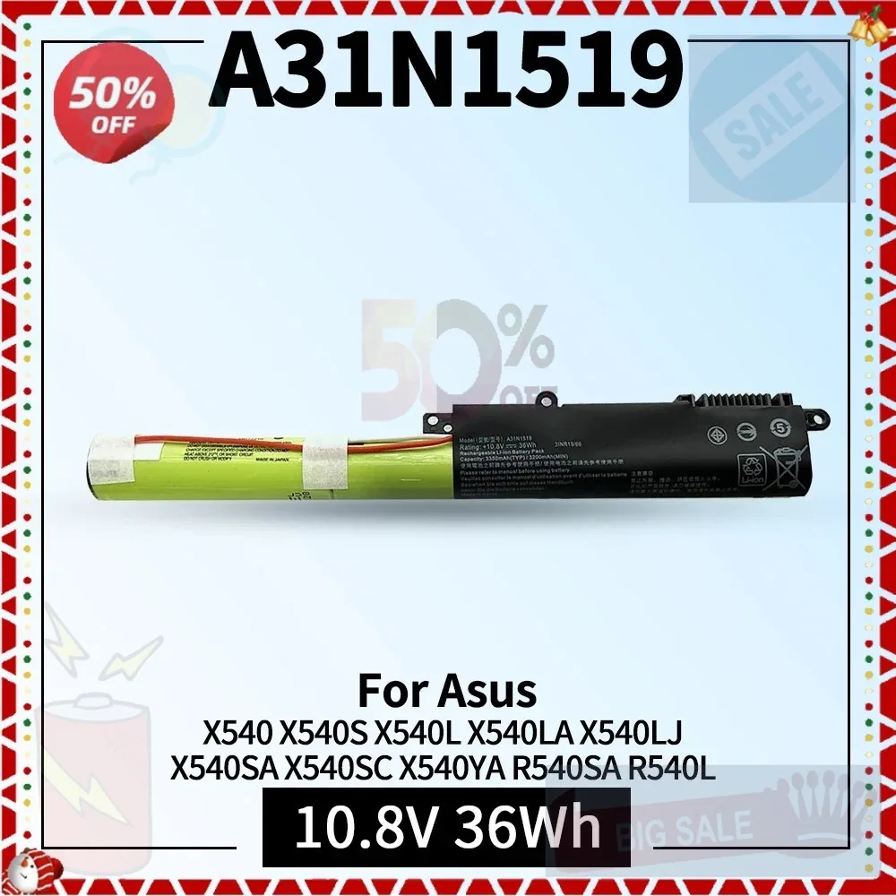 36Wh A31N1519 Laptop Battery For ASUS X540 X540L X540LA X540LJ X540S X540SA X540SC X540YA A540 A540LA F540SC R540S R540SA
36Wh A31N1519 Laptop Battery For ASUS X540 X540L X540LA X540LJ X540S X540SA X540SC X540YA A540 A540LA F540SC R540S R540SA