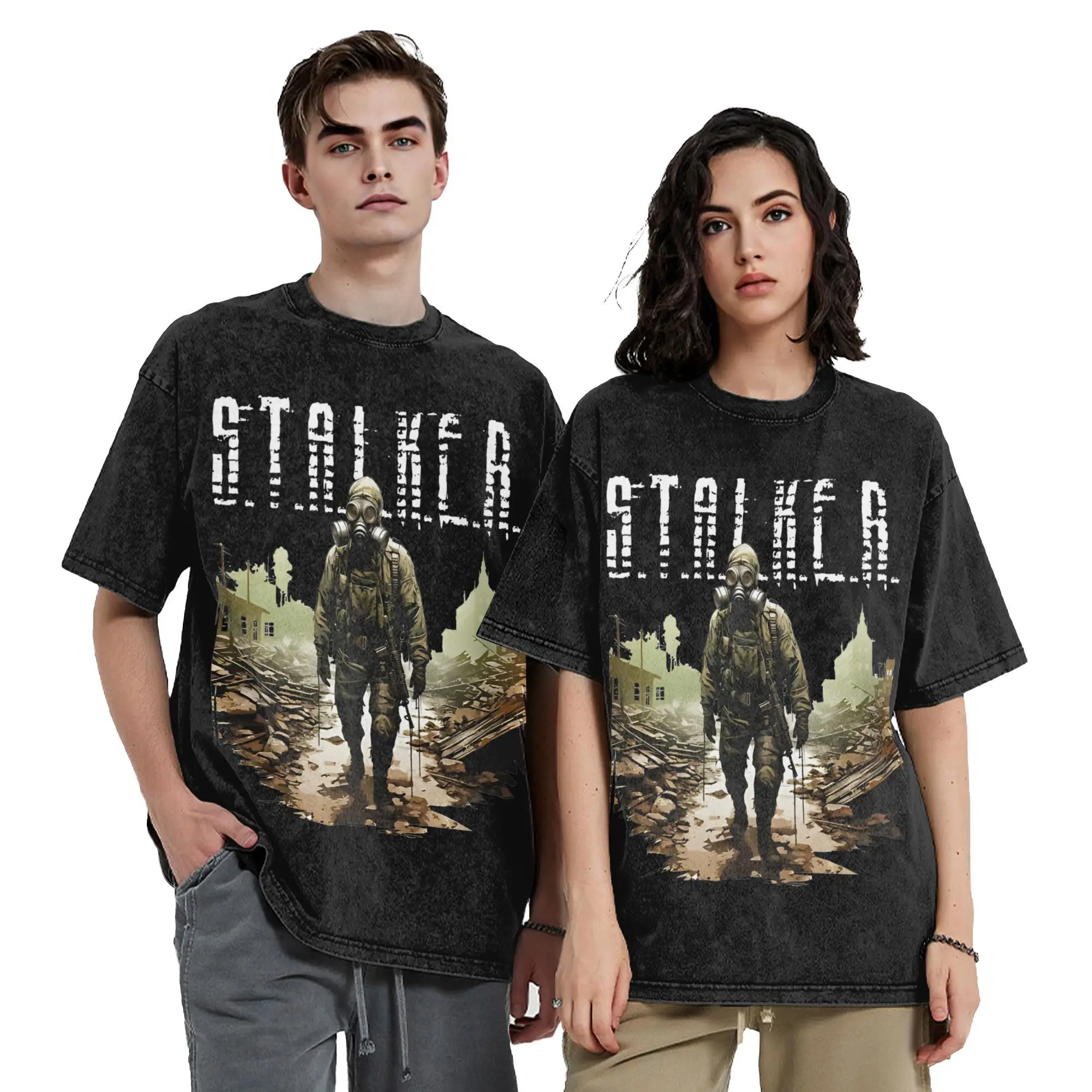 Stalker Game Art Stalker 2 FPS Видеоигра Винтажная стираная футболка Хлопковая футболка Футболка с короткими рукавами Одежда Новое поступление
Stalker Game Art Stalker 2 FPS Видеоигра Винтажная стираная футболка Хлопковая футболка Футболка с короткими рукавами Одежда Новое поступление