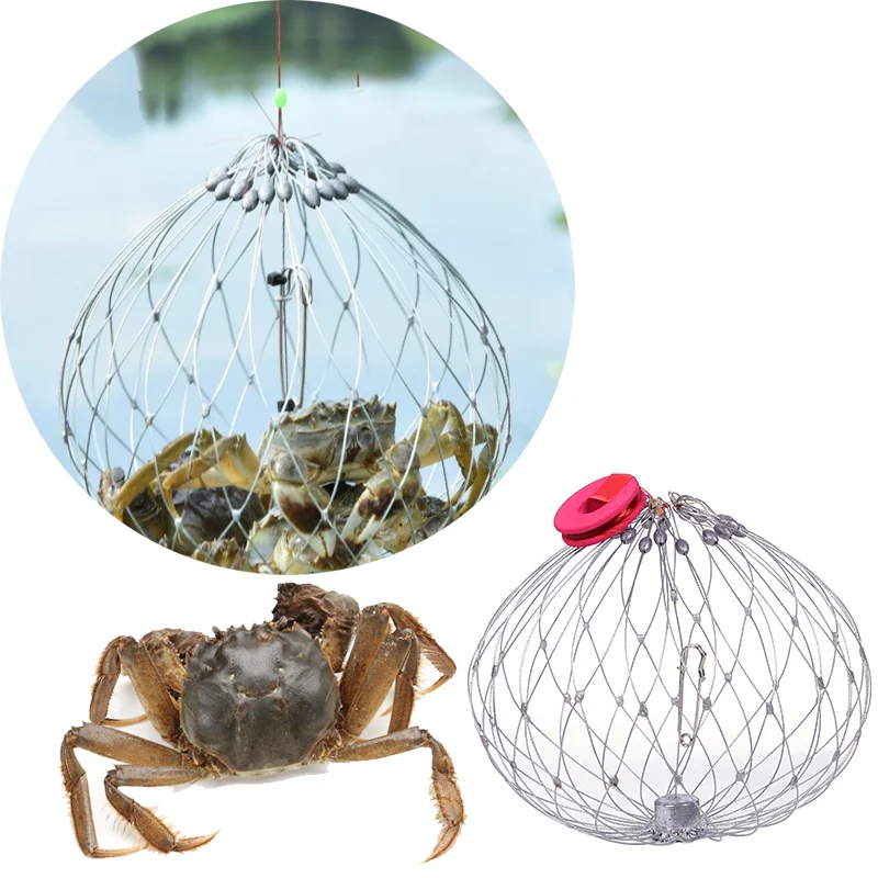 Сетка-ловушка для крабов, рыболовная сеть, автоматическое открытие, закрытие, рыболовная сеть для крабов, стальная проволока, рыболовная ловушка, аксессуары для ловли крабов на открытом воздухе
Сетка-ловушка для крабов, рыболовная сеть, автоматическое открытие, закрытие, рыболовная сеть для крабов, стальная проволока, рыболовная ловушка, аксессуары для ловли крабов на открытом воздухе