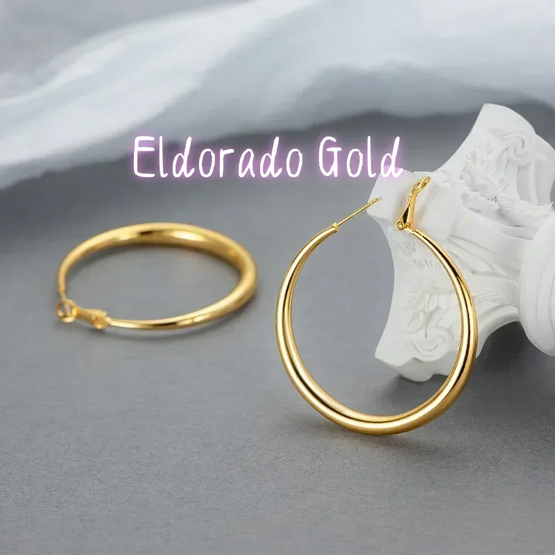 Eldorado Gold 9999 Real Gold 24K Needle Simple Circle Earrings French Retro Metal Wind Earrings Gold Premium Temperament Circle
Eldorado Gold 9999 Real Gold 24K Needle Simple Circle Earrings French Retro Metal Wind Earrings Gold Premium Temperament Circle
