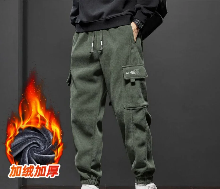Winter Men's Fleece Warm Cargo Corduroy Pants Jogging Sweatpants Work Korean Pants Loose Casual Trouser Men
Winter Men's Fleece Warm Cargo Corduroy Pants Jogging Sweatpants Work Korean Pants Loose Casual Trouser Men
