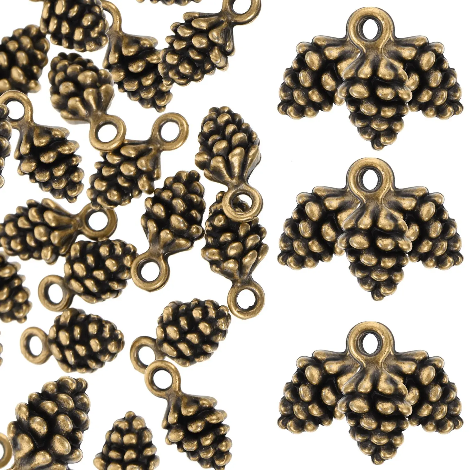 60 Pcs Christmas Jewelry Pendant Retro Pine Cone Decoration Charm Alloy Charms for Necklace Man
60 Pcs Christmas Jewelry Pendant Retro Pine Cone Decoration Charm Alloy Charms for Necklace Man