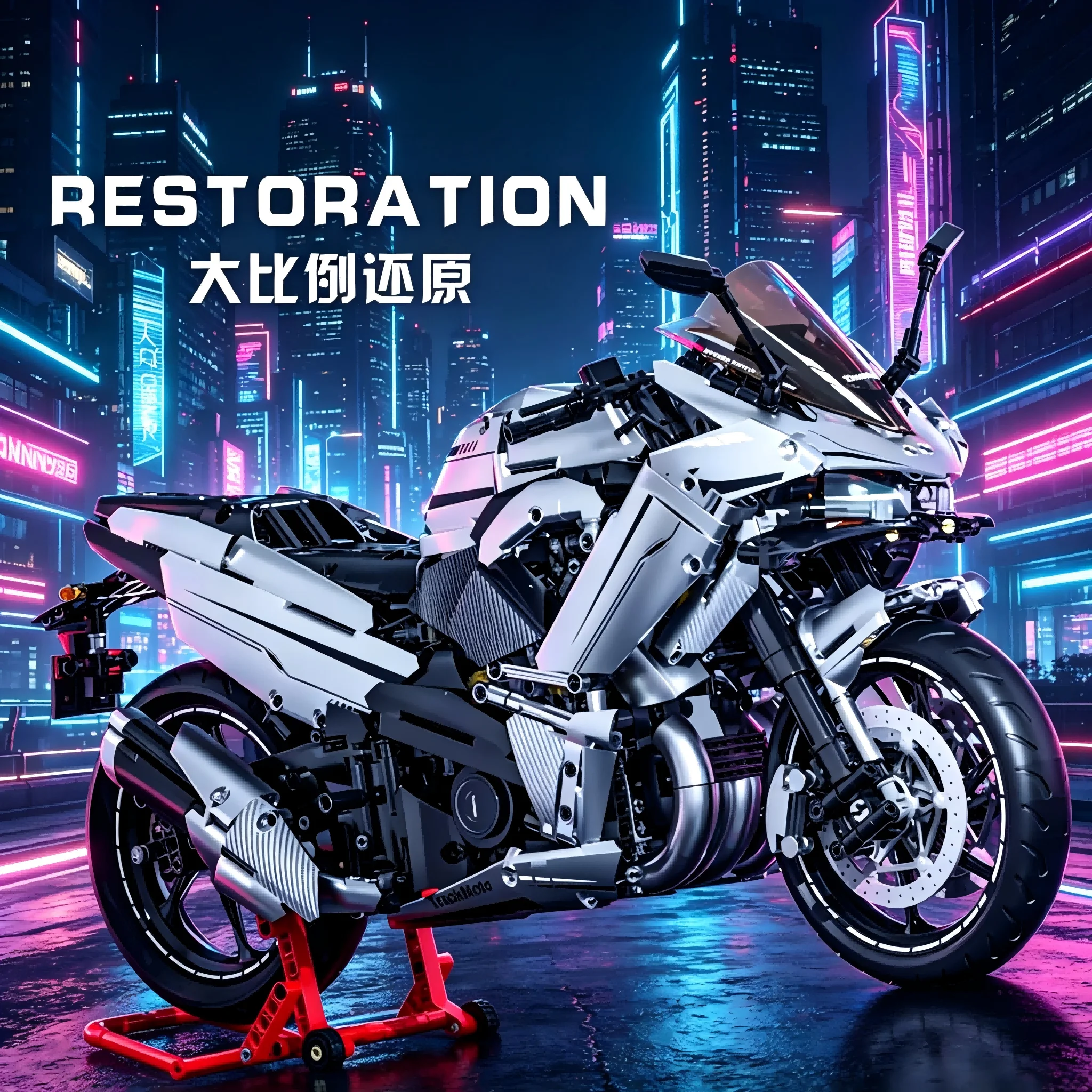 Motorcycle Building Blocks Set Adults Technics Vehicles H2R MOC Bricks 2229PCS Construction Block Assembling Children Toys Gift
Motorcycle Building Blocks Set Adults Technics Vehicles H2R MOC Bricks 2229PCS Construction Block Assembling Children Toys Gift