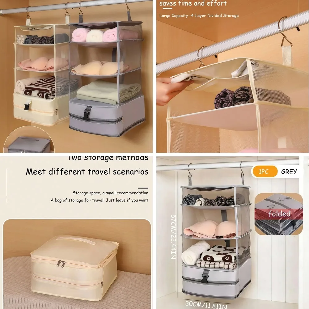 1PC Multifunctional Folding Layered Clothing Storage Bag for Dormitory Wardrobe Hanging Organizer Space Saving
1PC Multifunctional Folding Layered Clothing Storage Bag for Dormitory Wardrobe Hanging Organizer Space Saving
