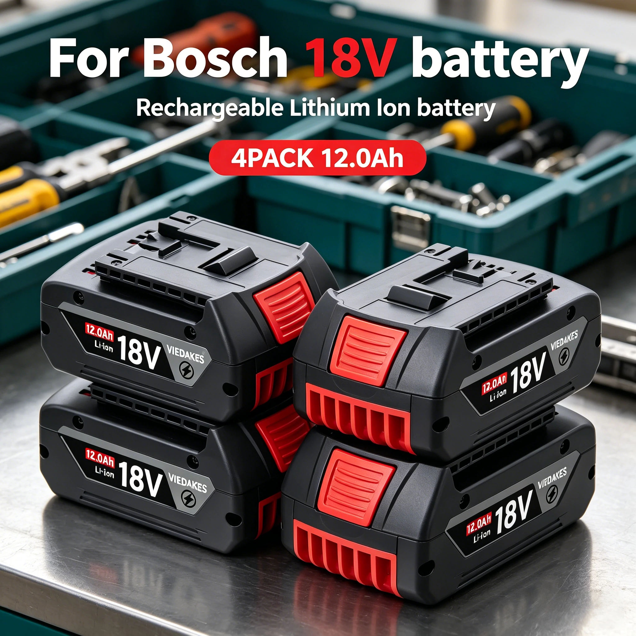 High Capacity 18V 12Ah Li-ion Replacement Battery For Bosch 18V Battery BAT609G BAT610 BAT611 Cordless Drill Driver Battery
High Capacity 18V 12Ah Li-ion Replacement Battery For Bosch 18V Battery BAT609G BAT610 BAT611 Cordless Drill Driver Battery
