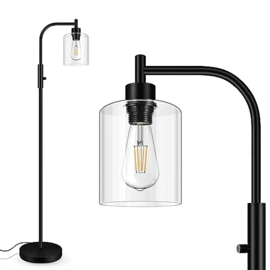 Dimmable Floor Lamp, Standing Lamp with Glass Lampshade, 6W LED Bulb Included, Modern Standing Lamp, Bright LED Lamp for Living
Dimmable Floor Lamp, Standing Lamp with Glass Lampshade, 6W LED Bulb Included, Modern Standing Lamp, Bright LED Lamp for Living