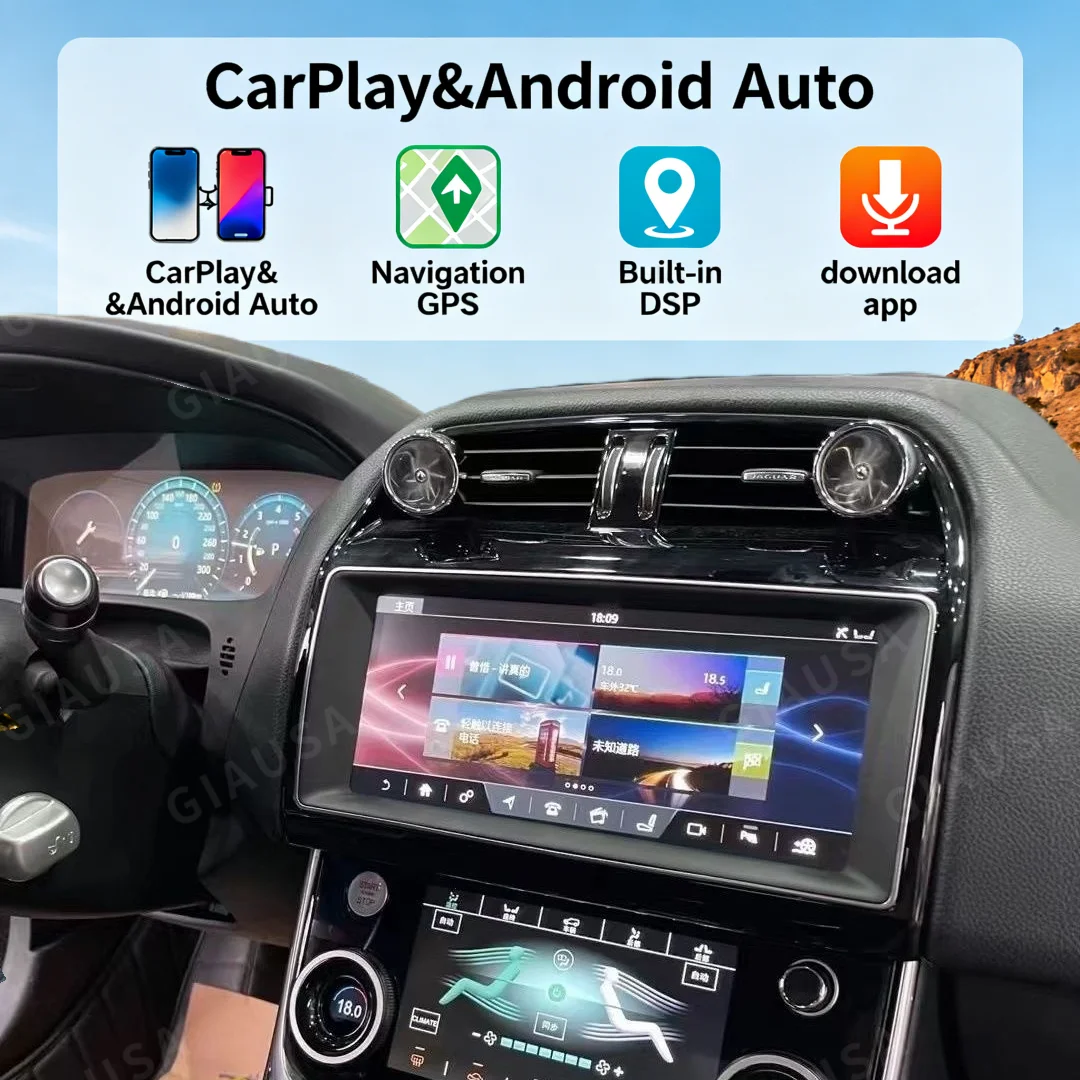 GPS Navi BT Built-in 360 10.25 inch Screen Car Radio HU Android Car Radio For Jaguar XE XEL F PACE XF XFL 2016-2020 DSP Carplay
GPS Navi BT Built-in 360 10.25 inch Screen Car Radio HU Android Car Radio For Jaguar XE XEL F PACE XF XFL 2016-2020 DSP Carplay