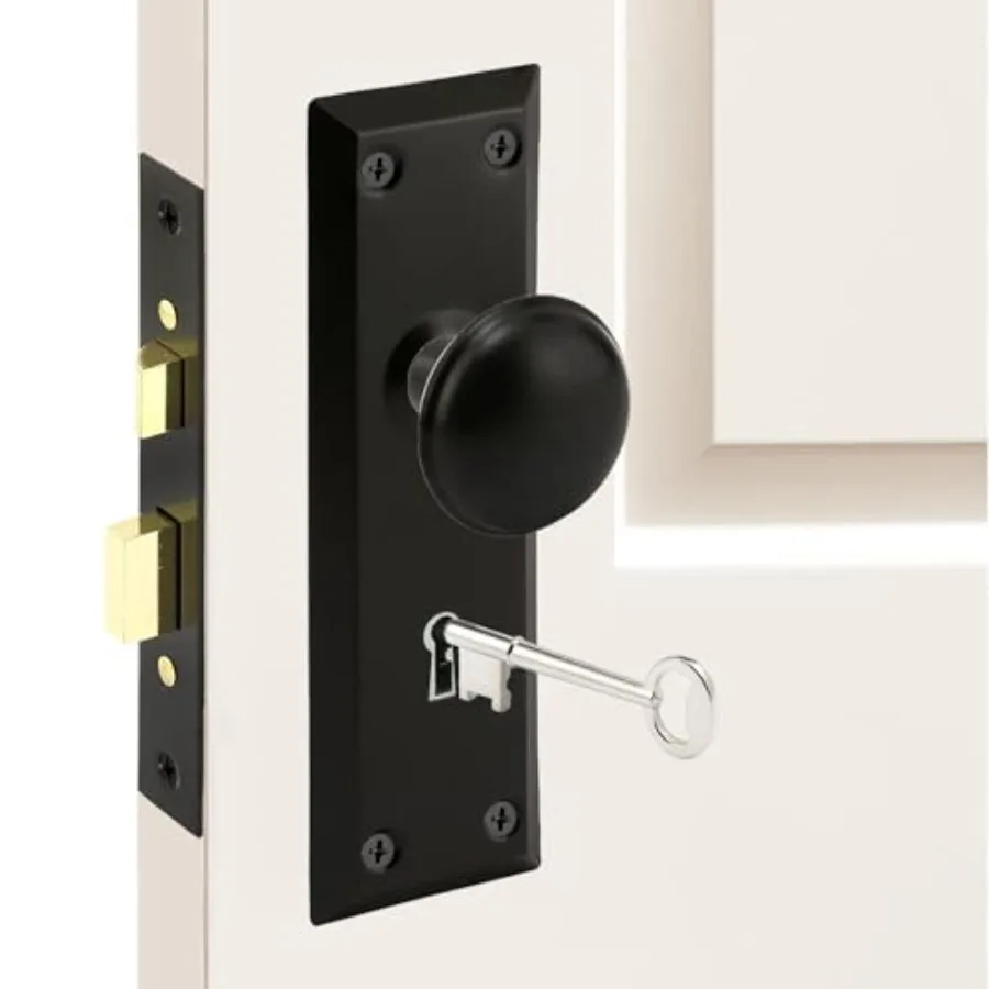 Pack Mortise Lock Set with Classic Knobs, Perfect for Replacing Broken Antique Door Knobsets, 2-3/8" Backset, Fits -3/8" - -3/"
Pack Mortise Lock Set with Classic Knobs, Perfect for Replacing Broken Antique Door Knobsets, 2-3/8" Backset, Fits -3/8" - -3/"