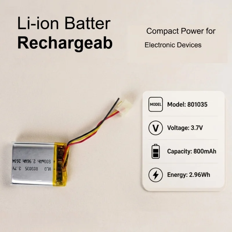 803035 polymer lithium battery with a capacity of 3.7v and 800mAh, rejecting false labeling as inferior.
803035 polymer lithium battery with a capacity of 3.7v and 800mAh, rejecting false labeling as inferior.