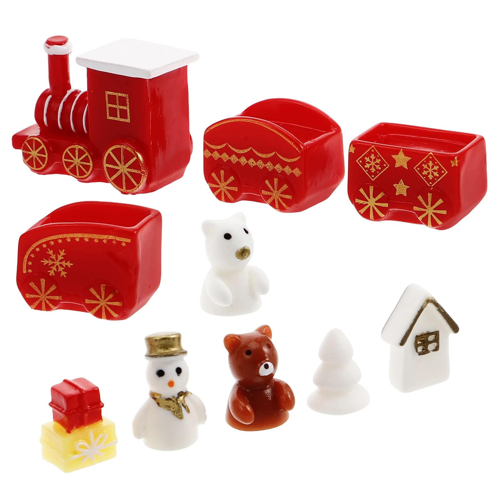 10 Pcs Snowman Gift Box Mini Train Set Winter Decorations Table Top naments DIY Accessories Reusable Resin Toy
10 Pcs Snowman Gift Box Mini Train Set Winter Decorations Table Top naments DIY Accessories Reusable Resin Toy