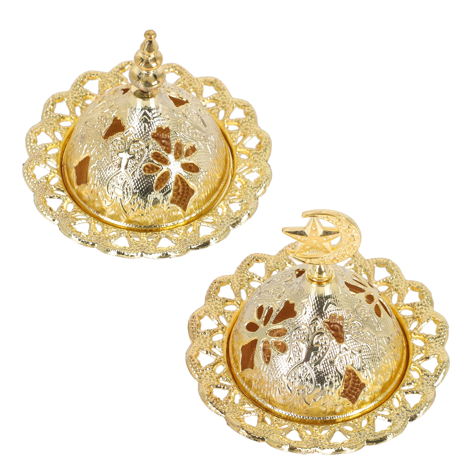 2Pcs Golden Hollow Metal Essential Oil Burner Middle East Style Delicate Desktop Incense Stove Aromatherapy Household Censer
2Pcs Golden Hollow Metal Essential Oil Burner Middle East Style Delicate Desktop Incense Stove Aromatherapy Household Censer