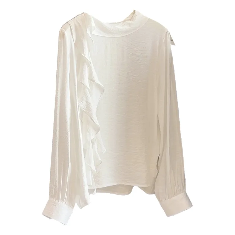 Korean Style Long Sleeve Loose Women Shirt Summer 2026 New Solid Elegant Draped Top Slimming Unique Fashionable Blouse
Korean Style Long Sleeve Loose Women Shirt Summer 2026 New Solid Elegant Draped Top Slimming Unique Fashionable Blouse
