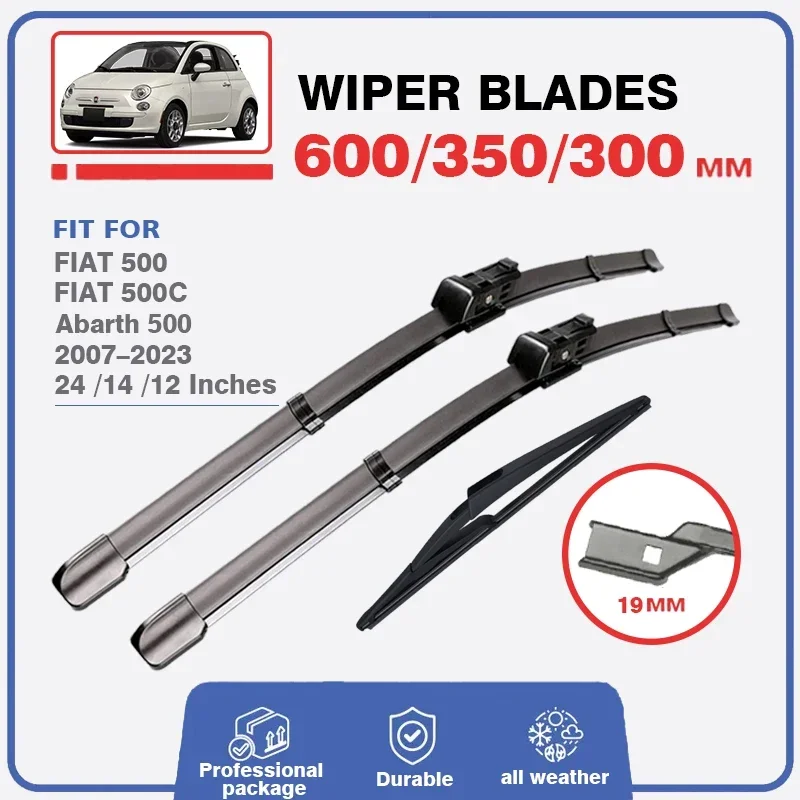 Car Front & Rear Wiper Blades For Abarth FIAT 500 500cc 312 2007-2017 2008 2009 2010 24''14''12'' Window Windscreen Windshield
Car Front & Rear Wiper Blades For Abarth FIAT 500 500cc 312 2007-2017 2008 2009 2010 24''14''12'' Window Windscreen Windshield
